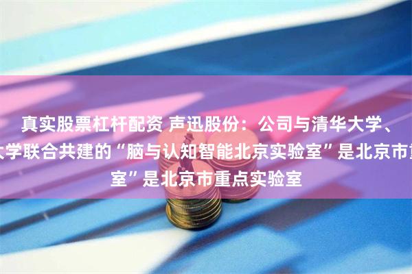 真实股票杠杆配资 声迅股份：公司与清华大学、北京联合大学联合